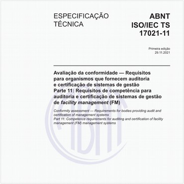 ABNT ISO/IEC TS17021-11 de 11/2021