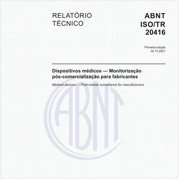 ABNT ISO/TR20416 de 11/2021