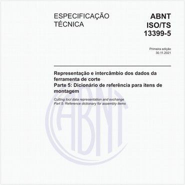 ABNT ISO/TS13399-5 de 11/2021