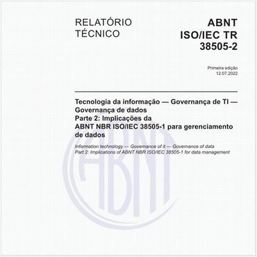 ABNT ISO/IEC TR 38505-2 ABNT ISO/IEC TR38505-2 Tecnologia da