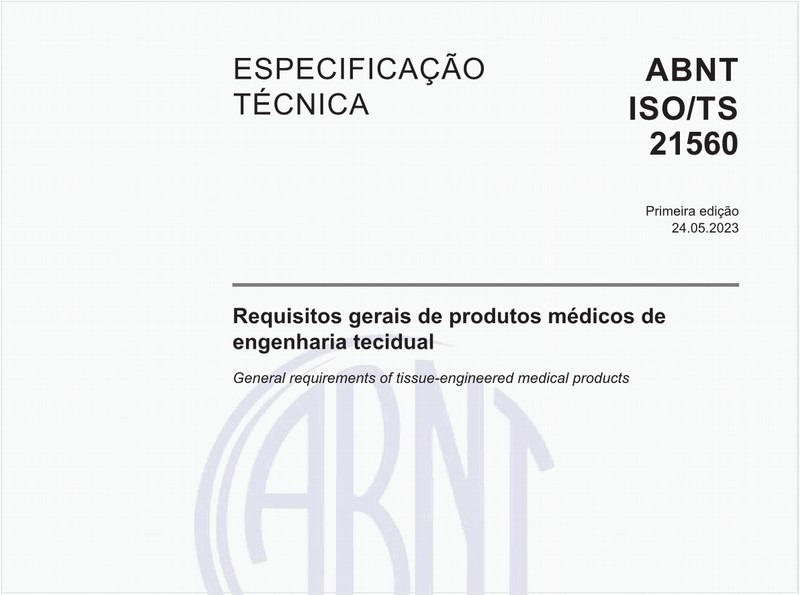 Requisitos gerais de produtos médicos de engenharia tecidual