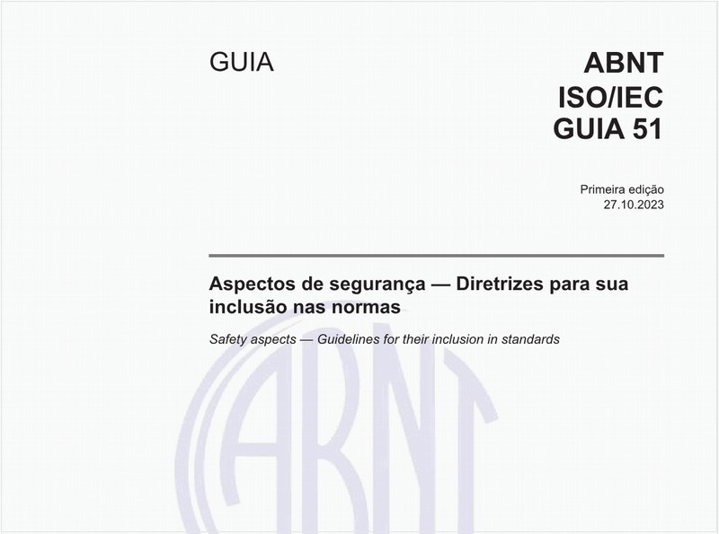 Aspectos de segurança — Diretrizes para sua inclusão nas normas