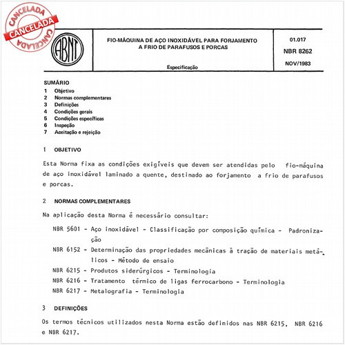 Fio-máquina de aço inoxidável para forjamento a frio de parafusos e porcas