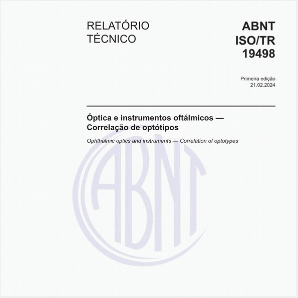 Óptica e instrumentos oftálmicos — Correlação de optótipos