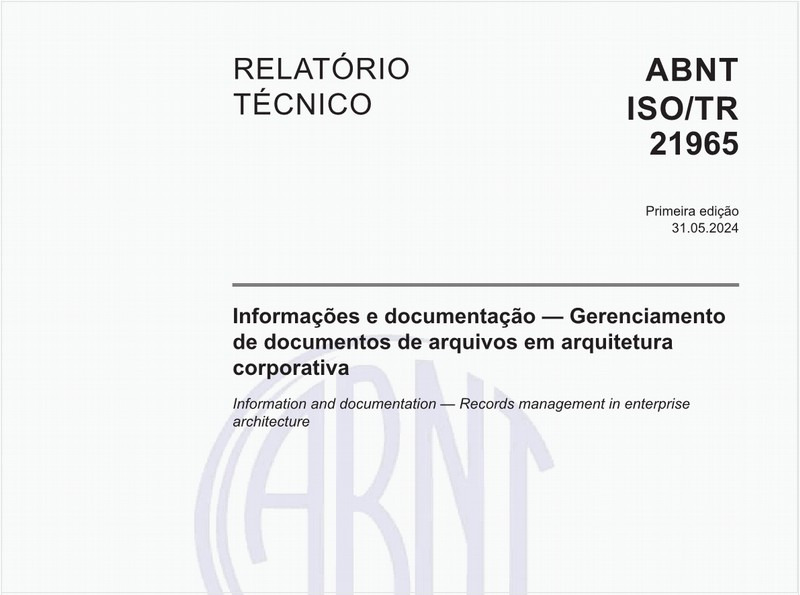 Informações e documentação — Gerenciamento de documentos de arquivos em arquitetura corporativa