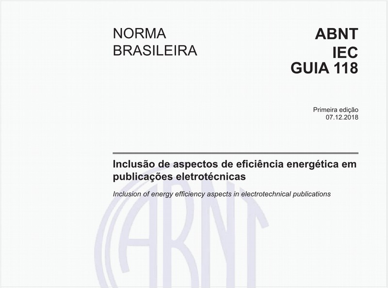Inclusão de aspectos de eficiência energética em publicações eletrotécnicas