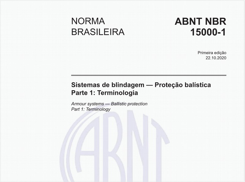 Sistemas de blindagem — Proteção balística - Parte 1: Terminologia