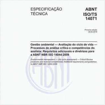 ABNT ISO/TS14071 de 05/2018