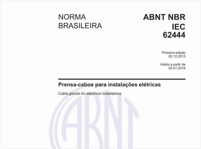 Prensa-cabos para instalações elétricas