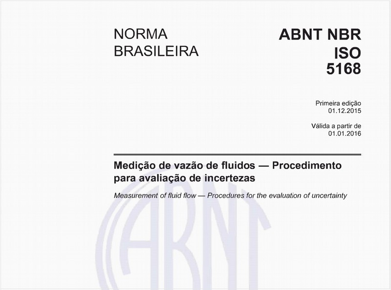Medição de vazão de fluidos - Procedimento para avaliação de incertezas