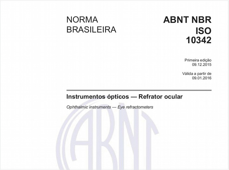 Instrumentos ópticos — Refrator ocular