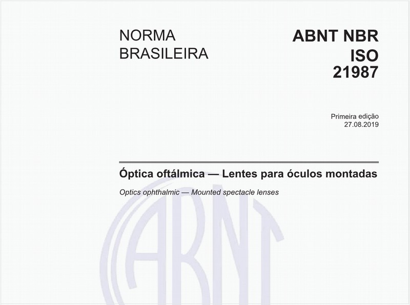 Óptica oftálmica — Lentes para óculos montadas