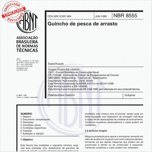 Guincho de pesca de arrasto