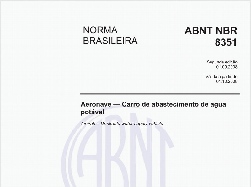Aeronave - Carro de abastecimento de água potável