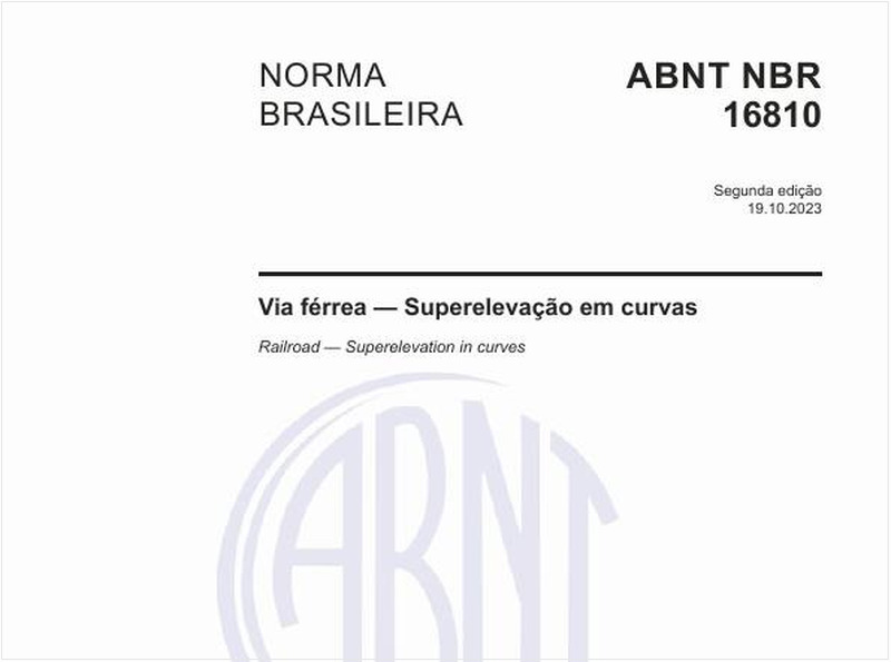 Via férrea — Superelevação em curvas