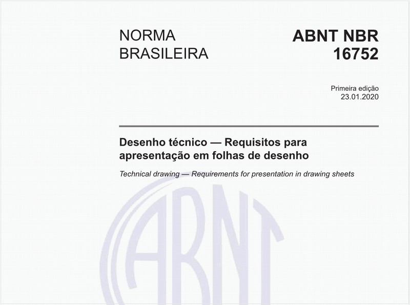 Desenho técnico — Requisitos para apresentação em folhas de desenho
