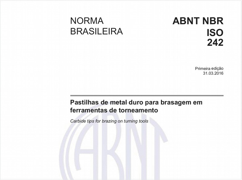 Pastilhas de metal duro para brasagem em ferramentas de torneamento