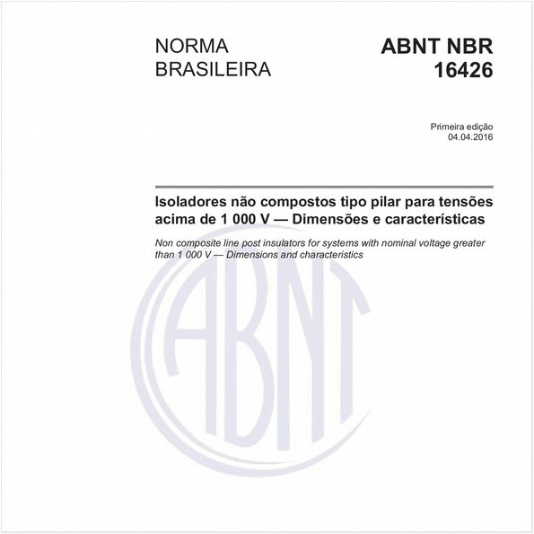 Isoladores não compostos tipo pilar para tensões acima de 1 000 V — Dimensões e características