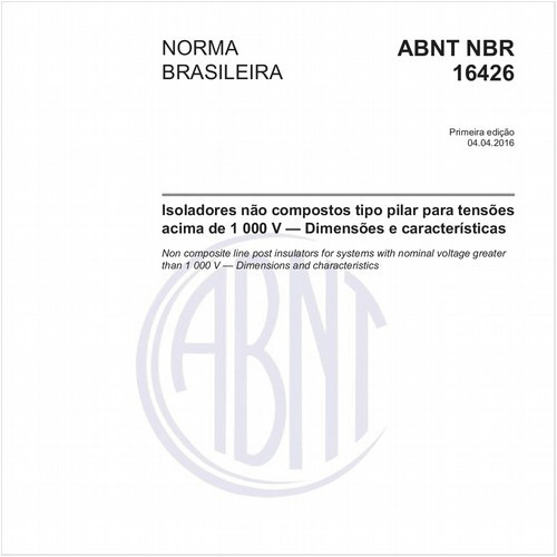 Isoladores não compostos tipo pilar para tensões acima de 1 000 V — Dimensões e características