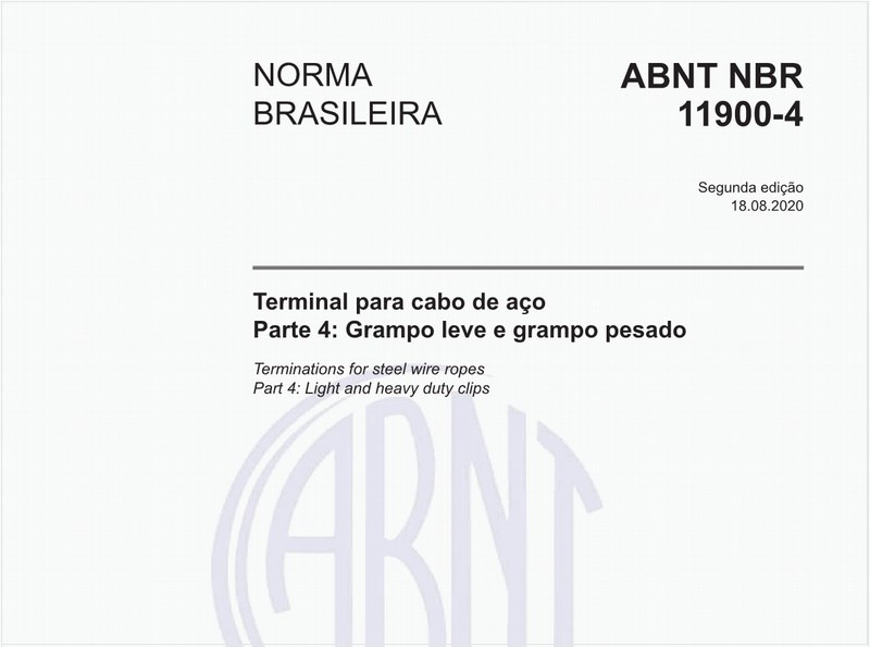 Terminal para cabo de açoParte 4: Grampo leve e grampo pesado