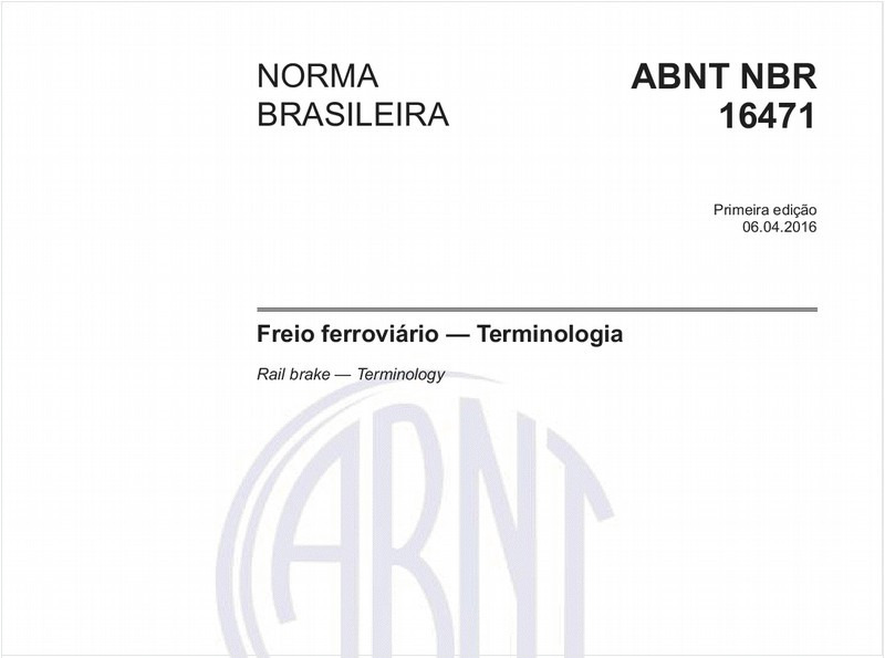 Freio ferroviário — Terminologia