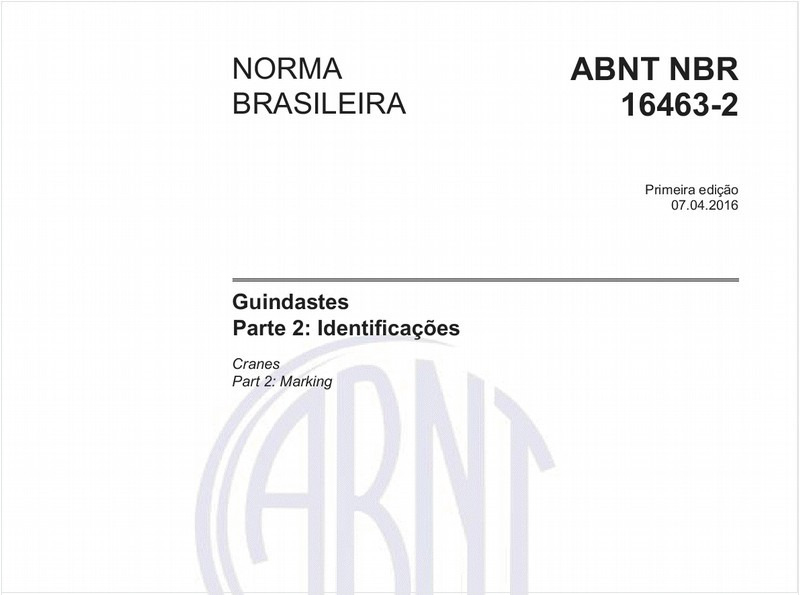 Guindastes - Parte 2: Identificações