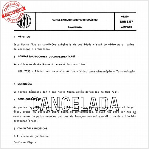 Painel para cinescópio cromático