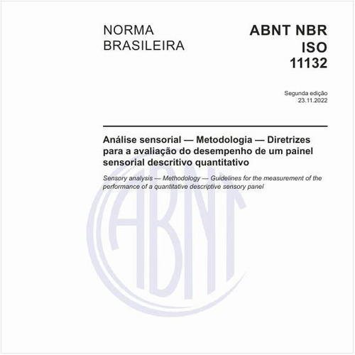 Análise sensorial - Metodologia - Diretrizes para a avaliação do desempenho de um painel sensorial descritivo quantitativo