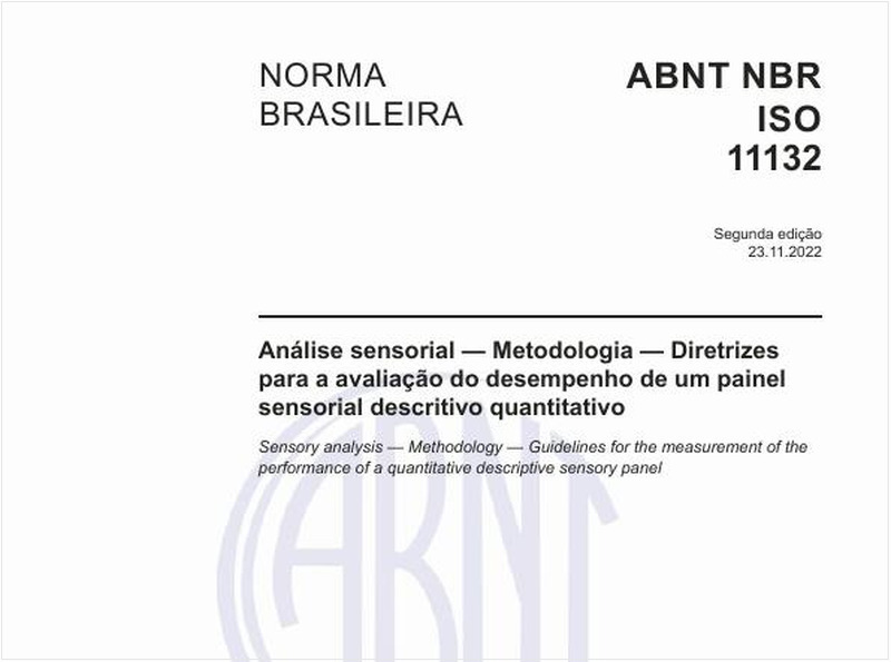 Análise sensorial - Metodologia - Diretrizes para a avaliação do desempenho de um painel sensorial descritivo quantitativo