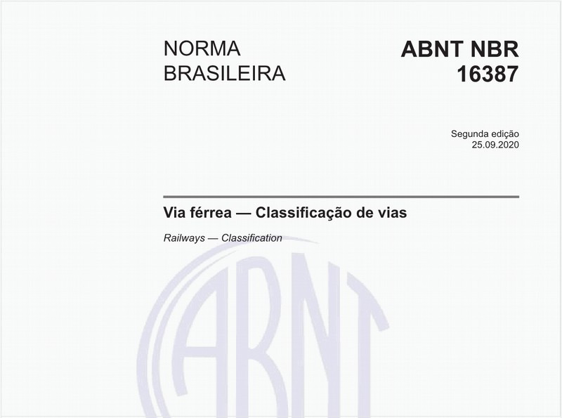 Via férrea — Classificação de vias