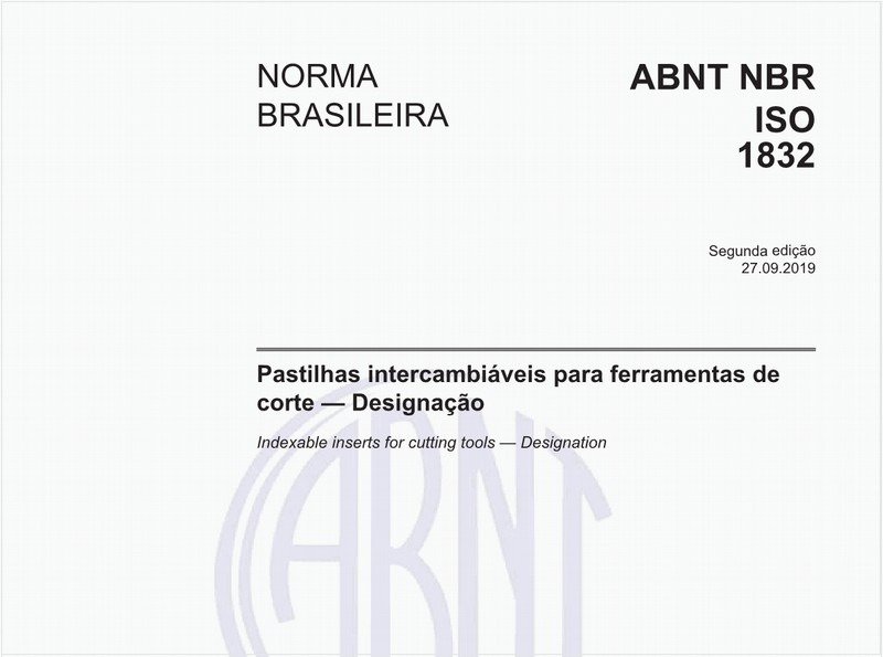 Pastilhas intercambiáveis para ferramentas de corte - Designação