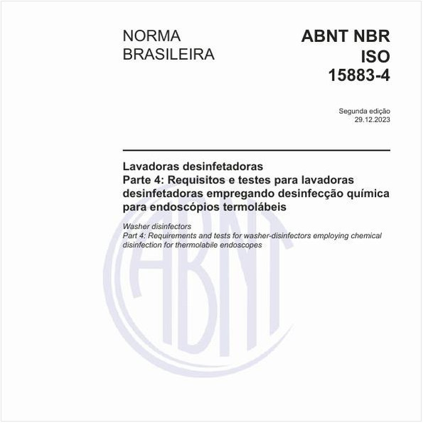 Lavadoras desinfetadoras - Parte 4: Requisitos e testes para lavadoras desinfetadoras empregando desinfecção química para endoscópios termolábeis