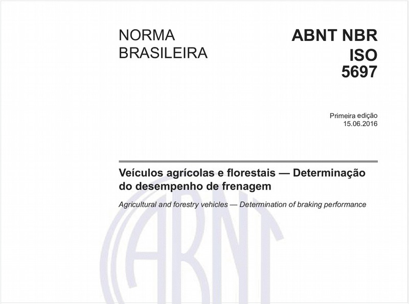 Veículos agrícolas e florestais — Determinação do desempenho de frenagem