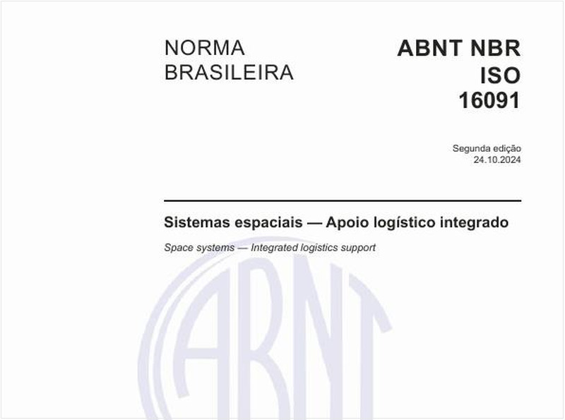 Sistemas espaciais - Apoio logístico integrado
