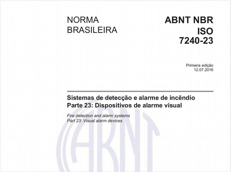 Sistemas de detecção e alarme de incêndio - Parte 23: Dispositivos de alarme visual