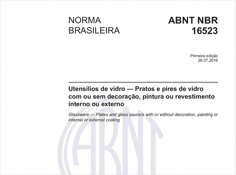 Utensílios de vidro - Pratos e pires de vidro com ou sem decoração, pintura ou revestimento interno ou externo