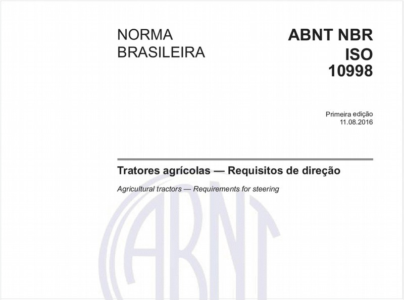 Tratores agrícolas - Requisitos de direção