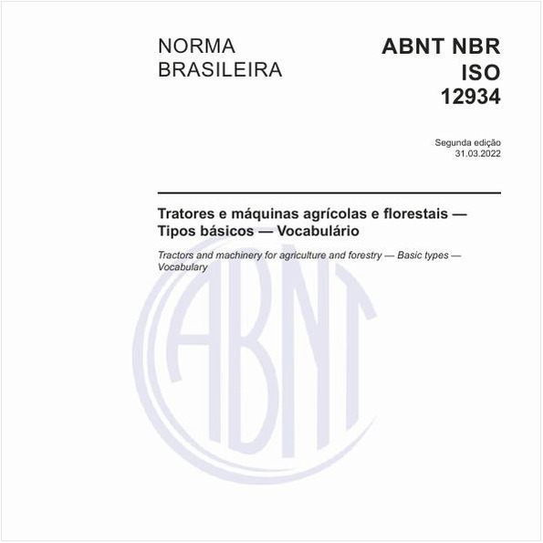 Tratores e máquinas agrícolas e florestais - Tipos básicos - Vocabulário