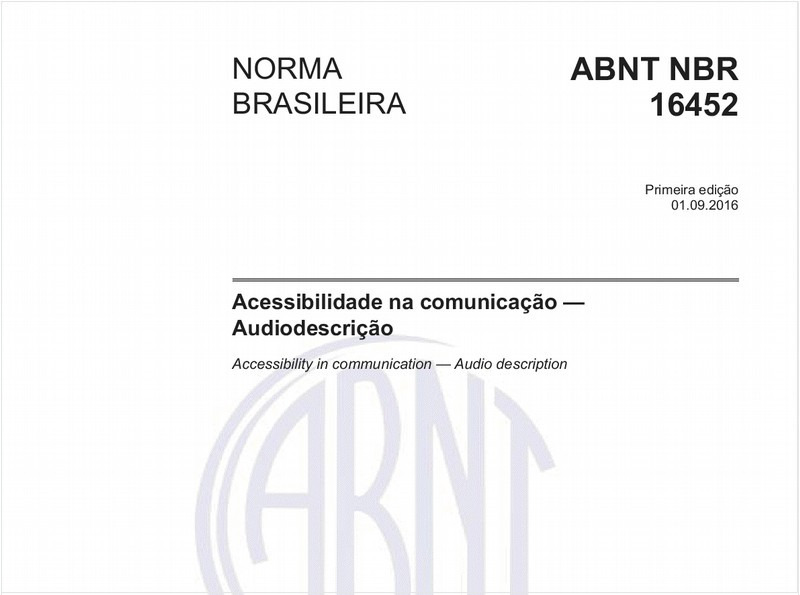 Acessibilidade na comunicação - Audiodescrição