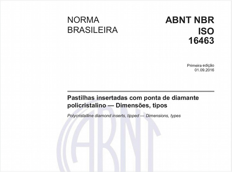 Pastilhas insertadas com ponta de diamante policristalino - Dimensões, tipos