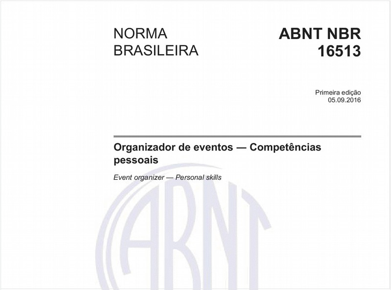 Organizador de eventos - Competências pessoais