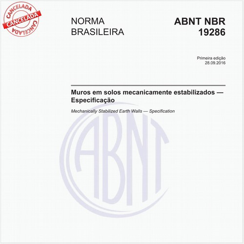 Muros em solos mecanicamente estabilizados - Especificação