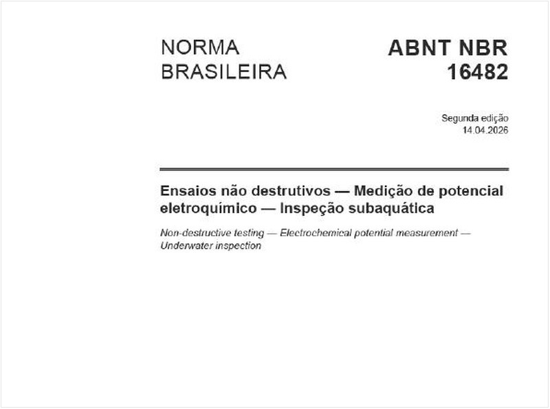 Ensaios não destrutivos - Medição de potencial eletroquímico - Inspeção subaquática