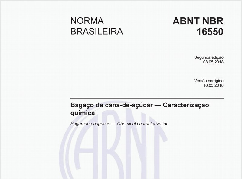 Bagaço de cana-de-açúcar - Caracterização química