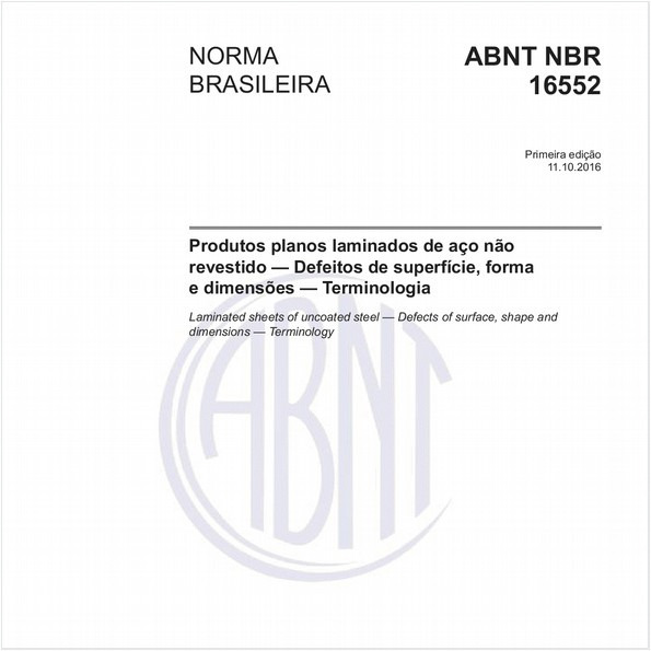 Produtos planos laminados de aço não revestido — Defeitos de superfície, forma e dimensões — Terminologia