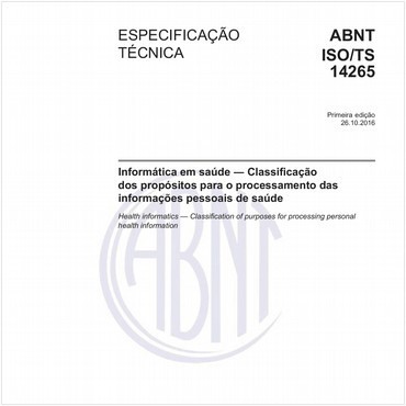 ABNT ISO/TS14265 de 10/2016