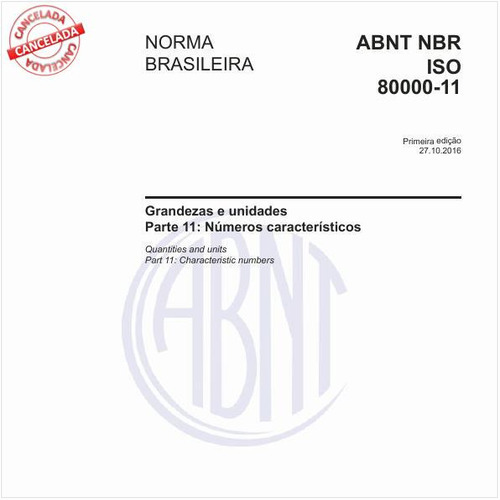 Grandezas e unidades - Parte 11: Números característicos