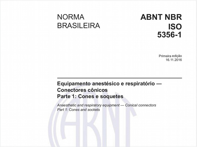 Equipamento anestésico e respiratório — Conectores cônicos - Parte 1: Cones e soquetes
