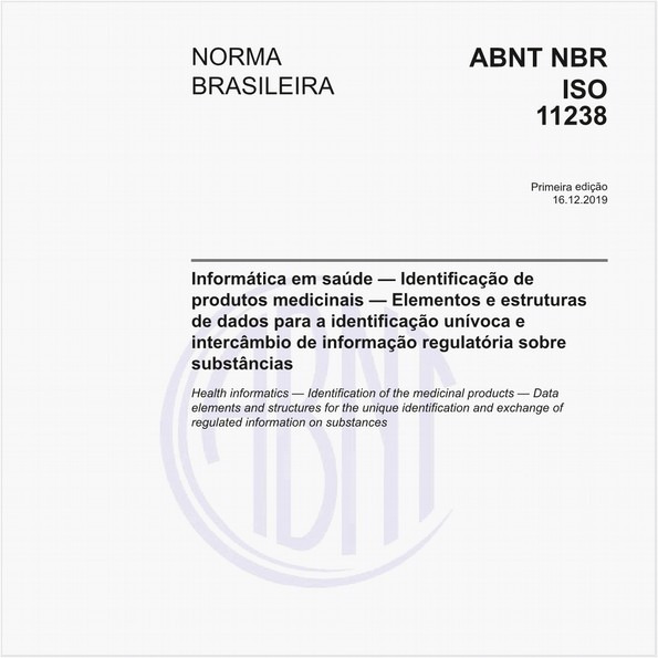 Informática em saúde - Identificação de de dados para a identificação unívoca e intercâmbio de informação regulatória sobre substâncias