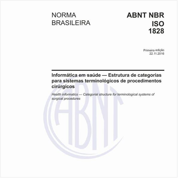 Informática em saúde — Estrutura de categorias para sistemas terminológicos de procedimentos cirúrgicos